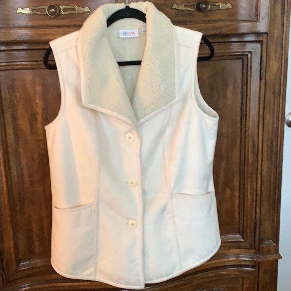 Faux Suede Shearling Vest